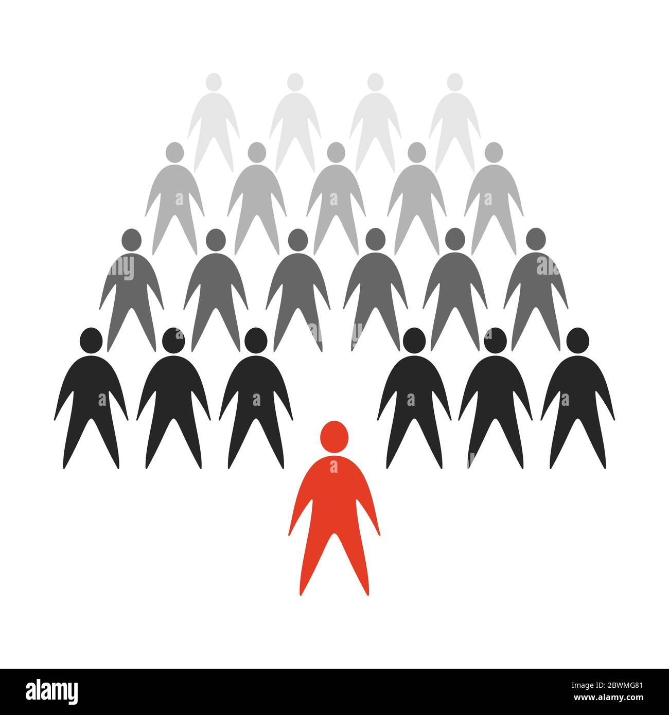 crowd of abstract web personages Stock Vector