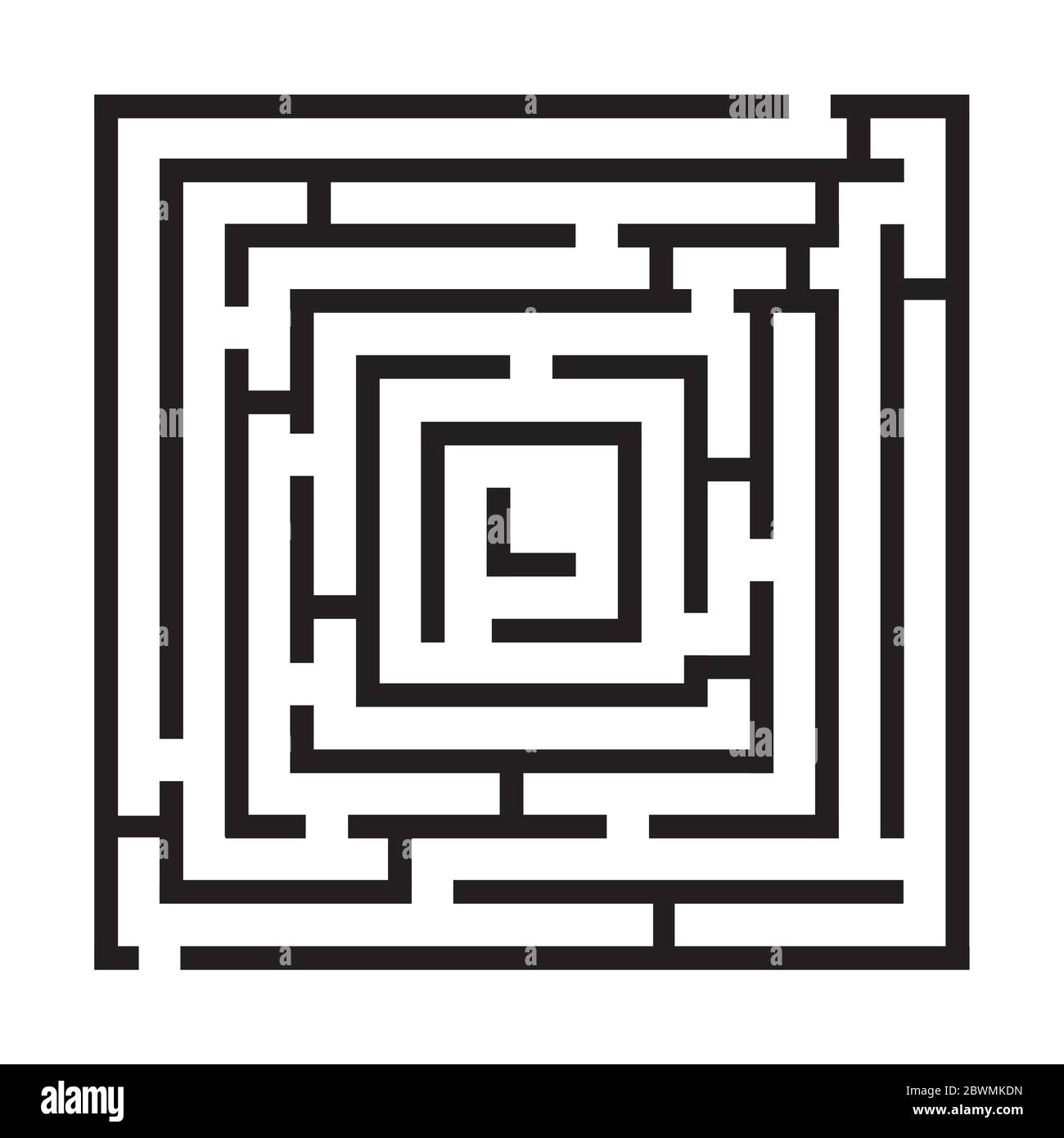 rectangle labyrinth game, maze puzzle,isolated on white background,vector illustration Stock Vector