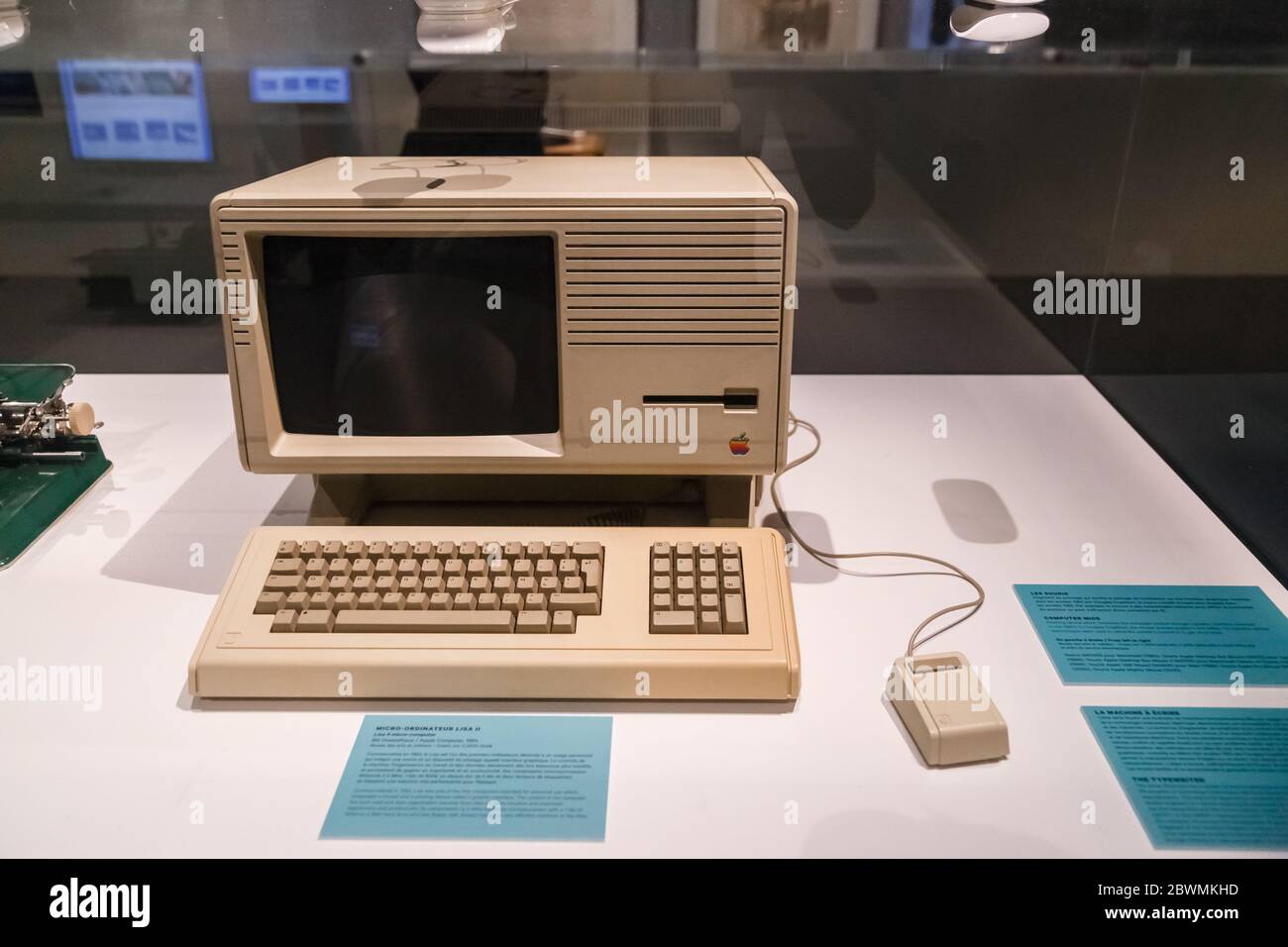Paris, France - July 13 2019: Apple computer lisa 2, made in 1984 Stock Photo