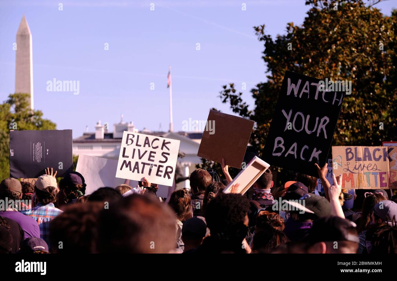 Black Lives Matter protest the death of George Floyd in Washington, D.C. Stock Photo