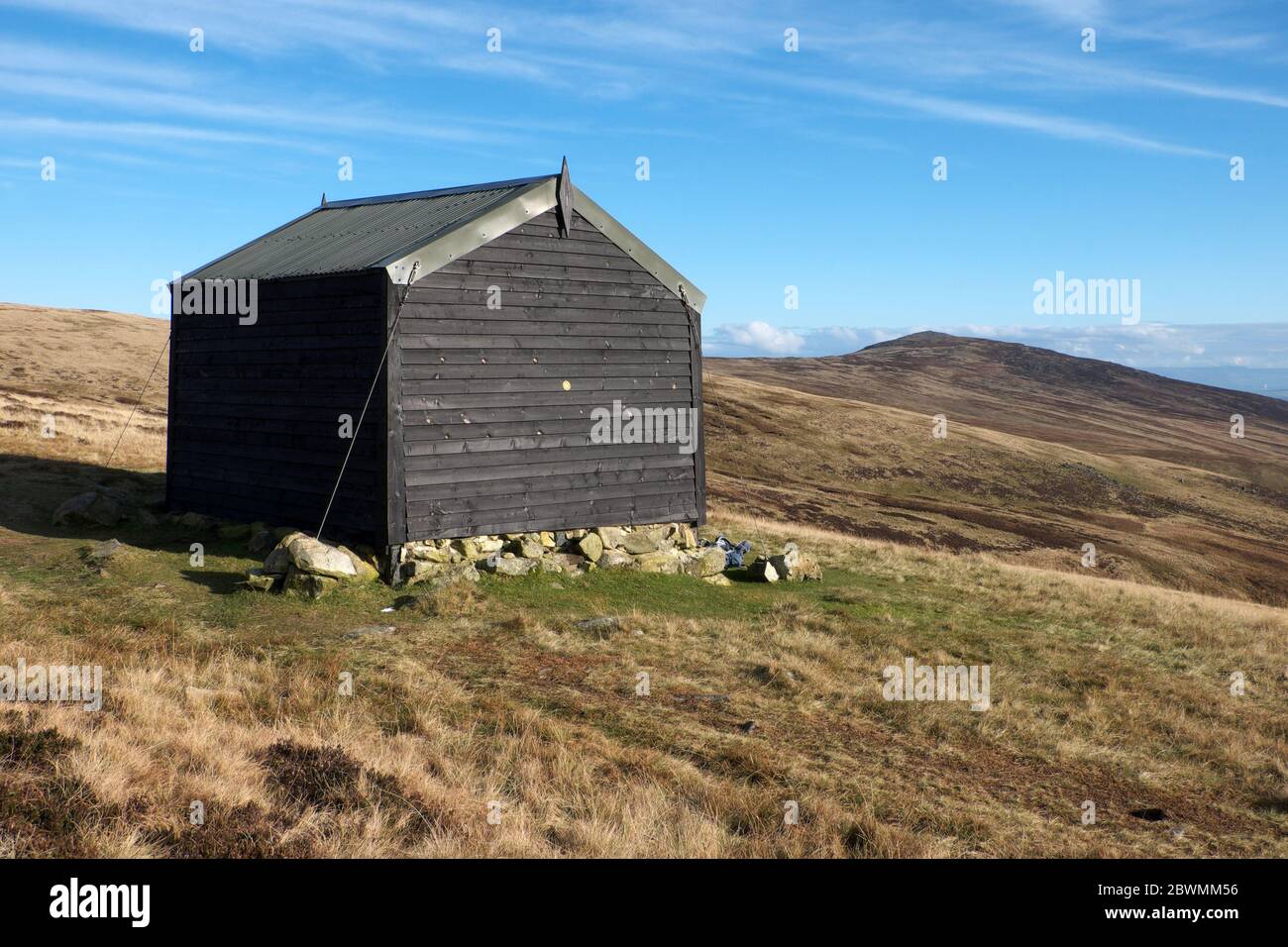 Lingy Hut, a bothy in the Lake District National Park - on the route of the Cumbria Way, a long-distance walking trail Stock Photo