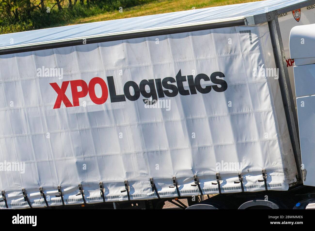 XPO Logistics Haulage delivery trucks, lorry, transportation, truck