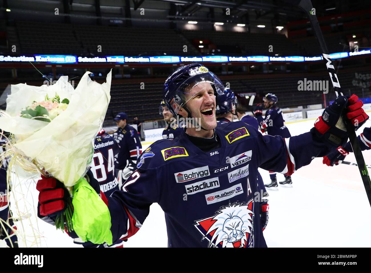 Linköping HC vs. Karlskrona HK , Swedish Hockey League, in Saab arena,  Linköping, Sweden. In the picture: No. 12 Sebastian Karlsson, Linköping HC  Stock Photo - Alamy