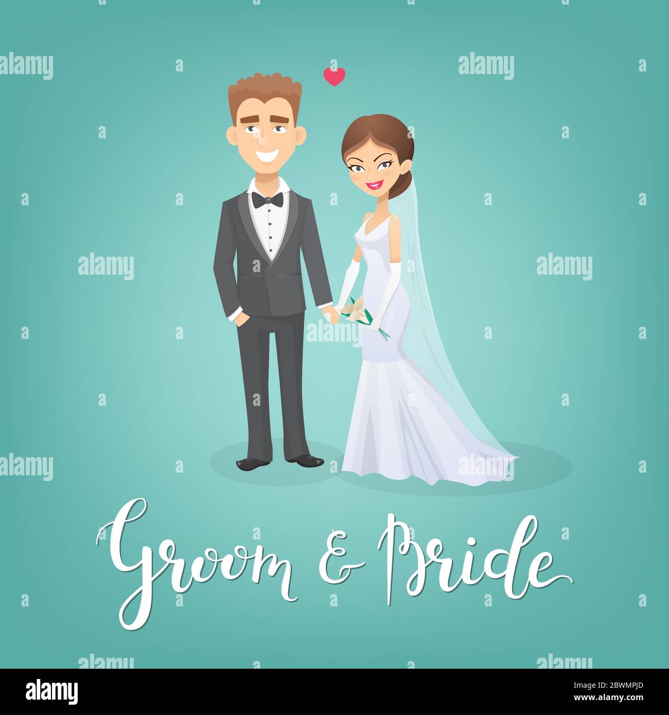 Cartoon bride hi-res stock photography and images - Alamy