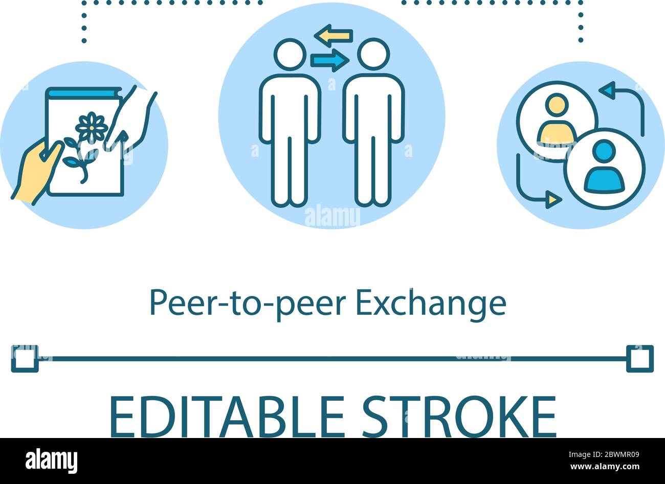 Peer to peer exchange concept icon Stock Vector Image & Art Alamy