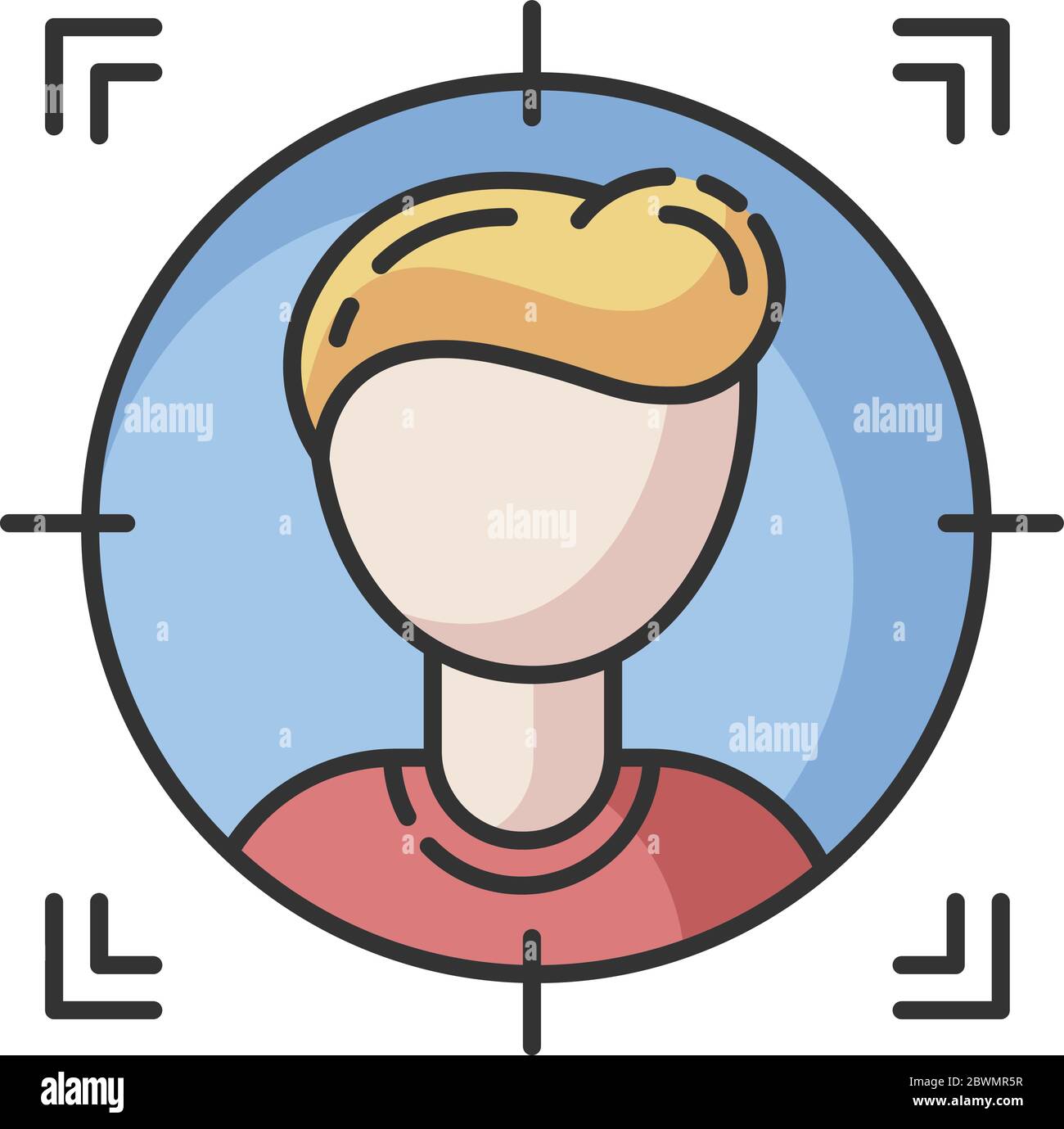 Target audience RGB color icon Stock Vector