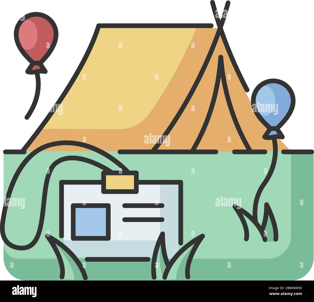 Special event RGB color icon Stock Vector