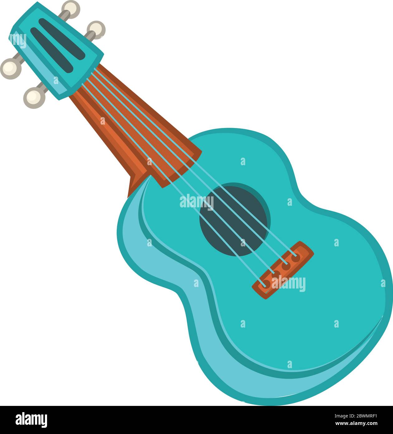 Cartoon ukulele illustration. Vector icon of ukulele isolated Stock Vector  Image & Art - Alamy