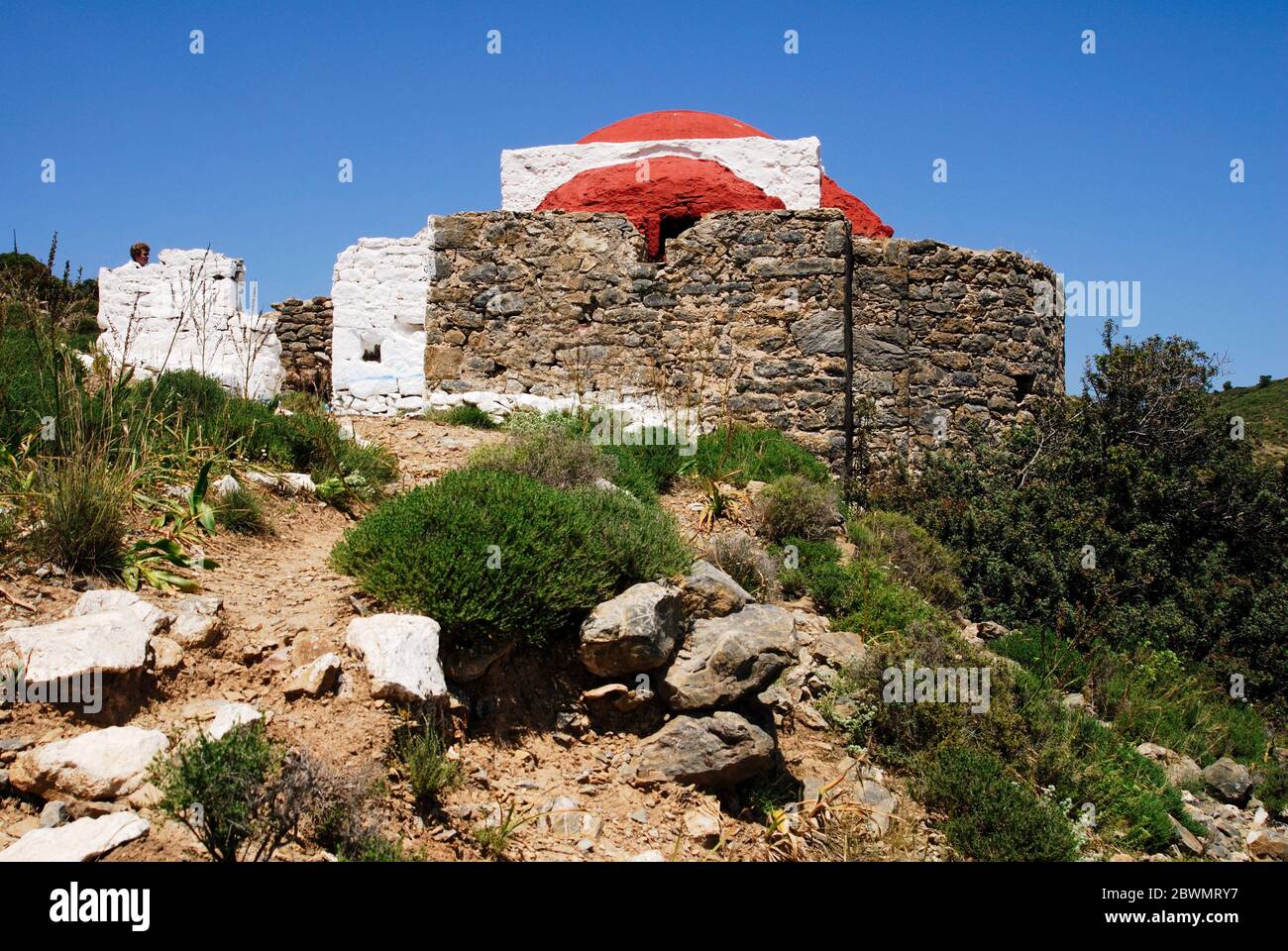 Greece, Karpathos island, view of church. Stock Photo