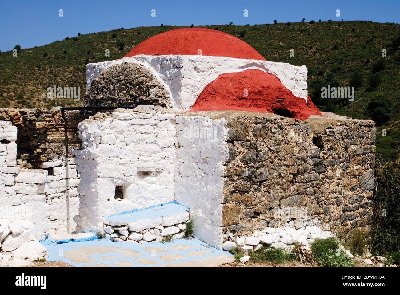Greece, Karpathos island, view of church. Stock Photo