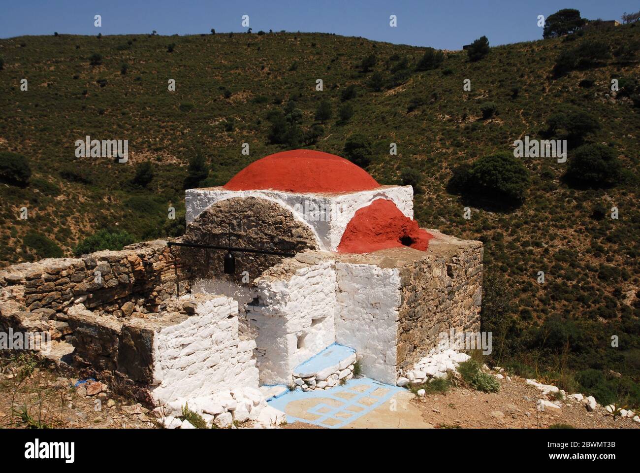 Greece, Karpathos island, view of church. Stock Photo