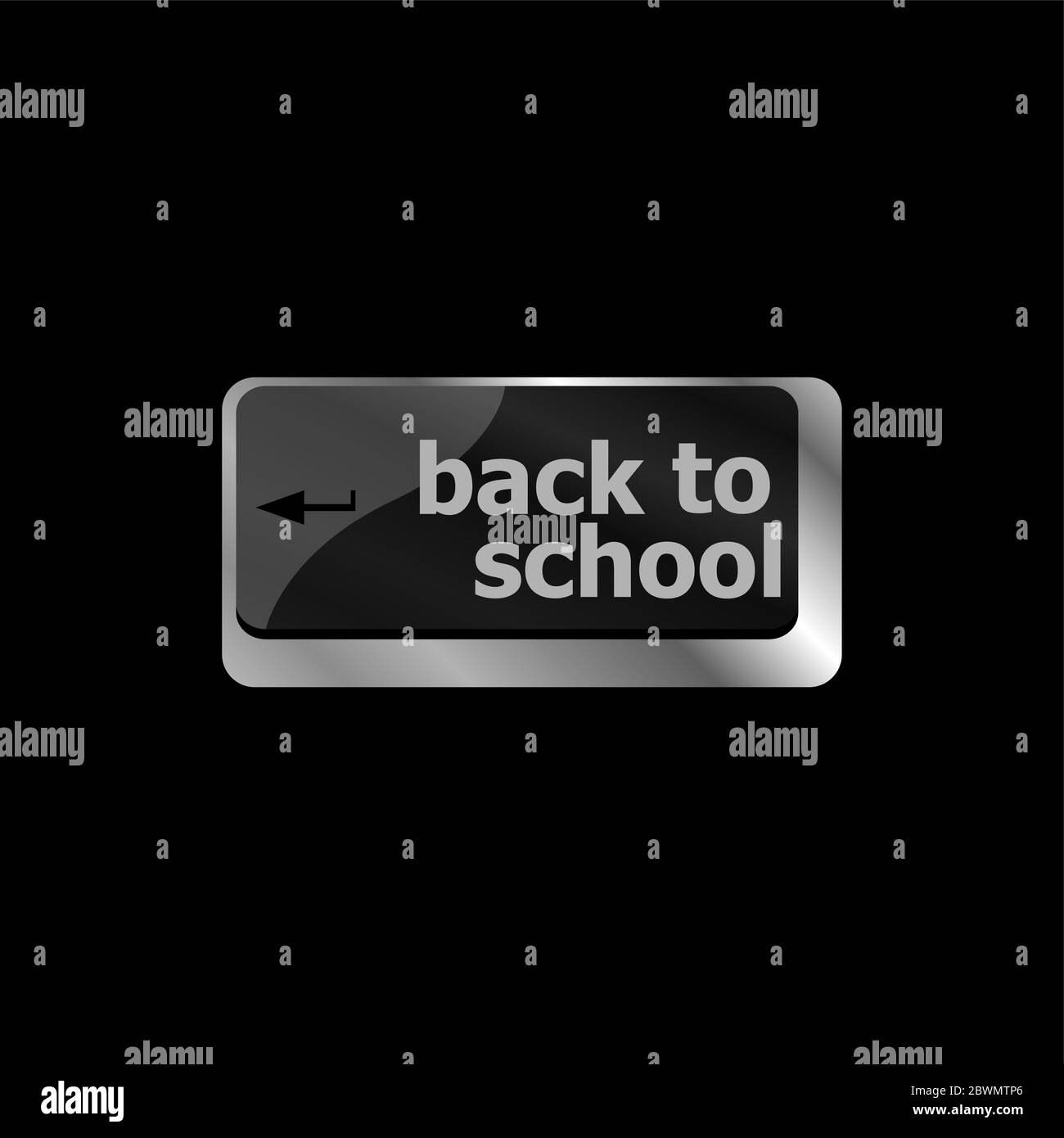 Back to school key on computer keyboard Stock Photo