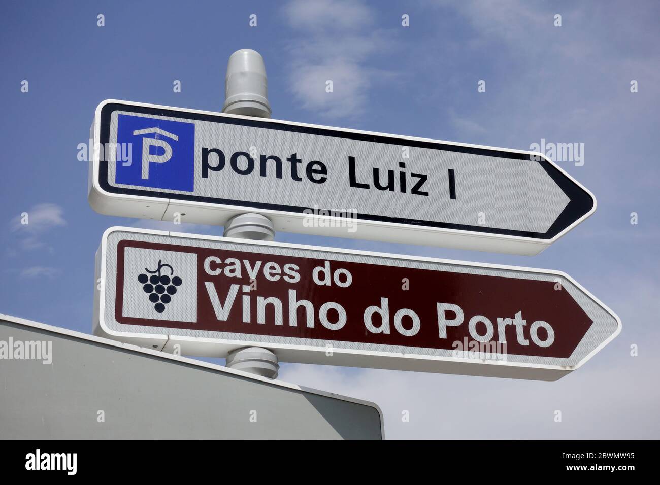 Traffic Information Road Signs In Porto Portugal Parking For The Luis