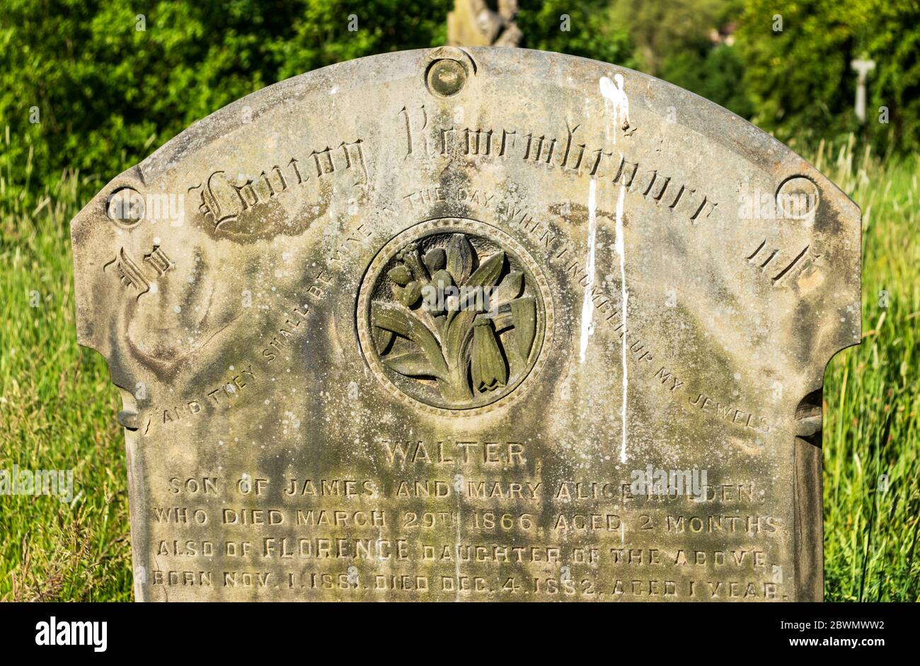 Victorian gravestone, Blackburn cemetery Stock Photo Alamy