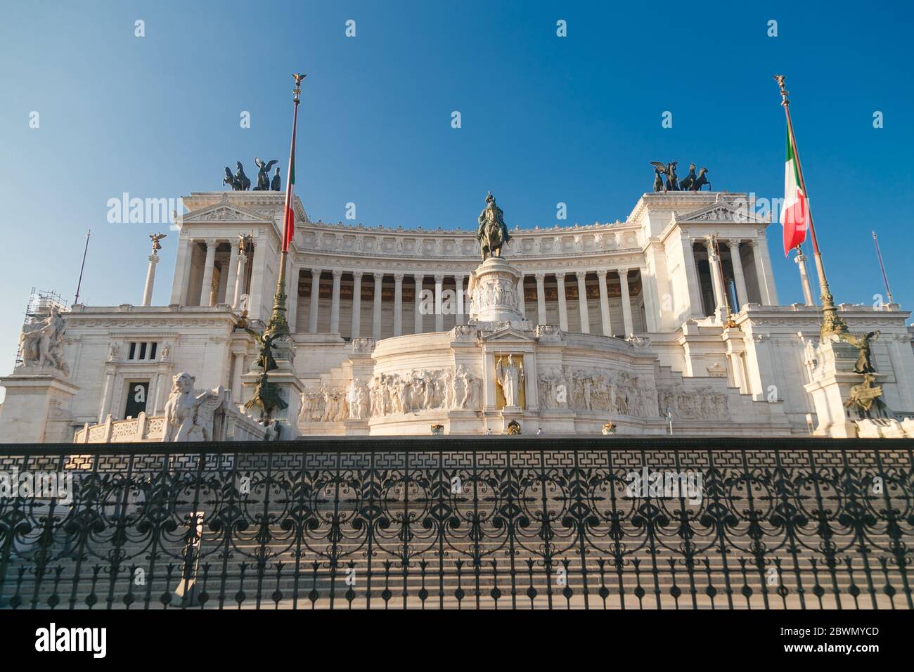 Monument Vittorio Emanuele II or Altar of the Fatherland in Roma, Italia. Stock Photo