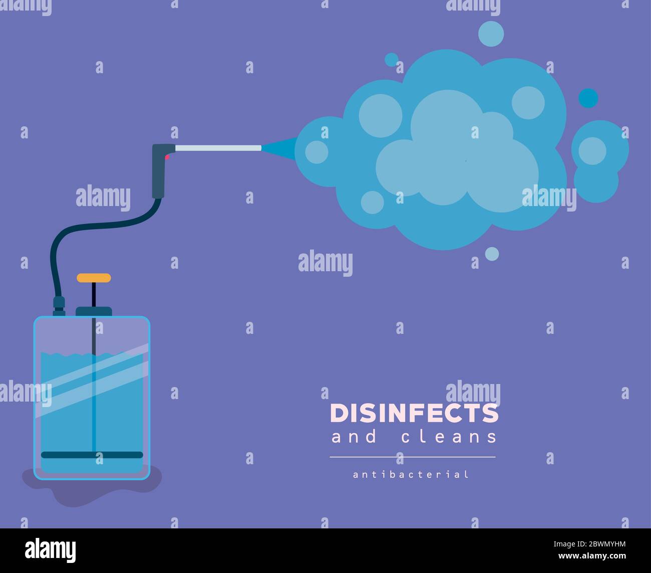 Antibacterial spray bottle and smoke vector design Stock Vector Image ...