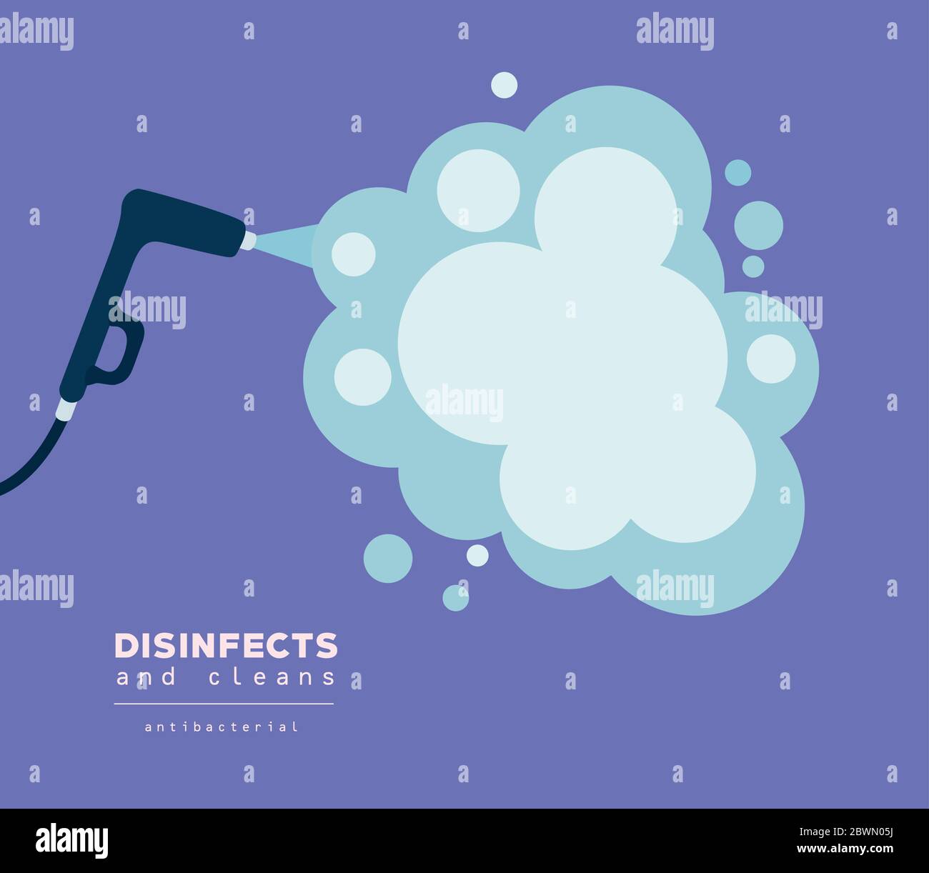 Antibacterial spray hose and smoke vector design Stock Vector Image ...
