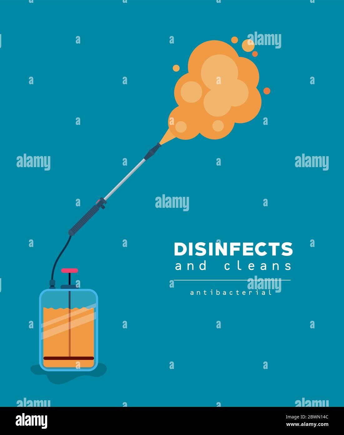 Antibacterial spray bottle and smoke vector design Stock Vector Image ...