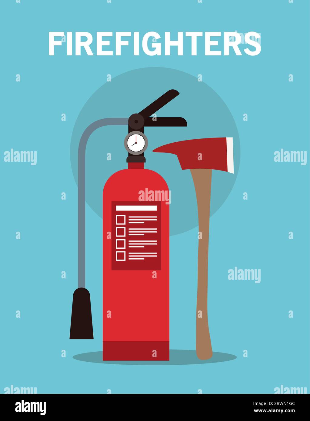 extinguisher and axe vector design Stock Vector Image & Art - Alamy