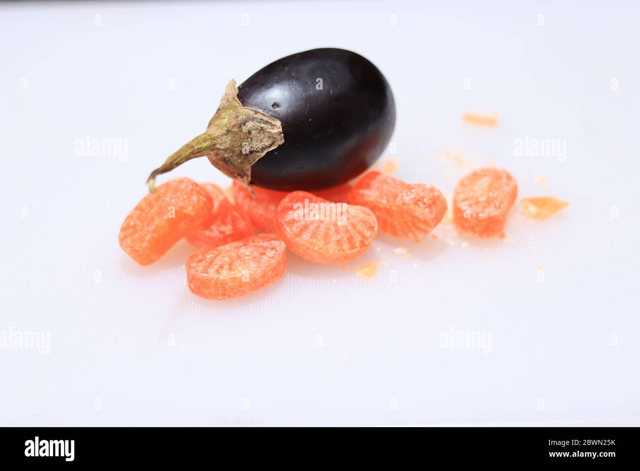 Famous orange color candy or peppermint in India Stock Photo Alamy
