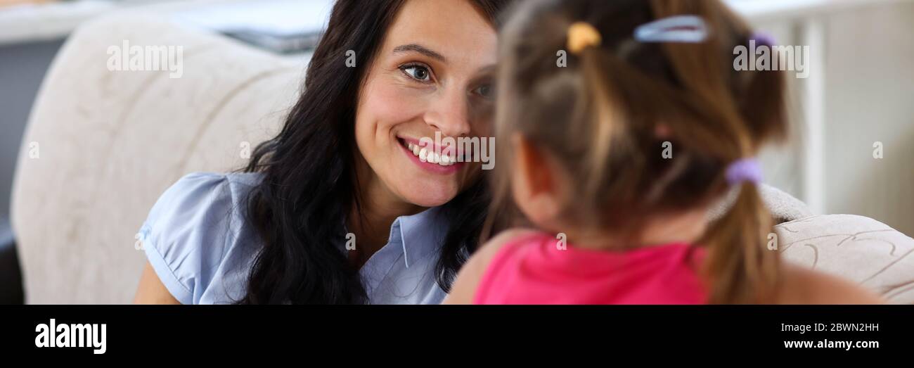 Mother spending time with daughter Stock Photo