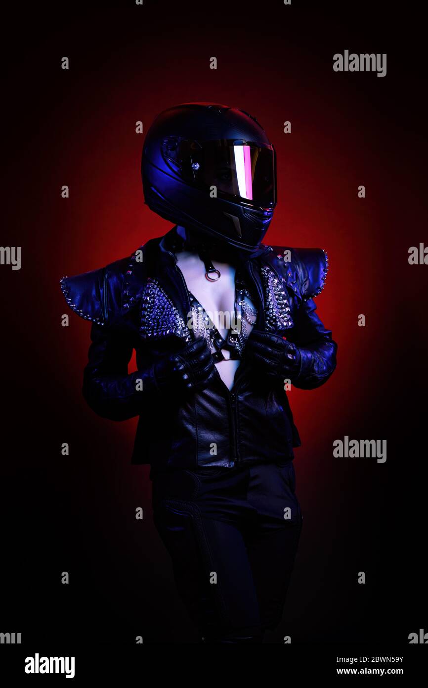Leather jumpsuit hi-res stock photography and images - Alamy