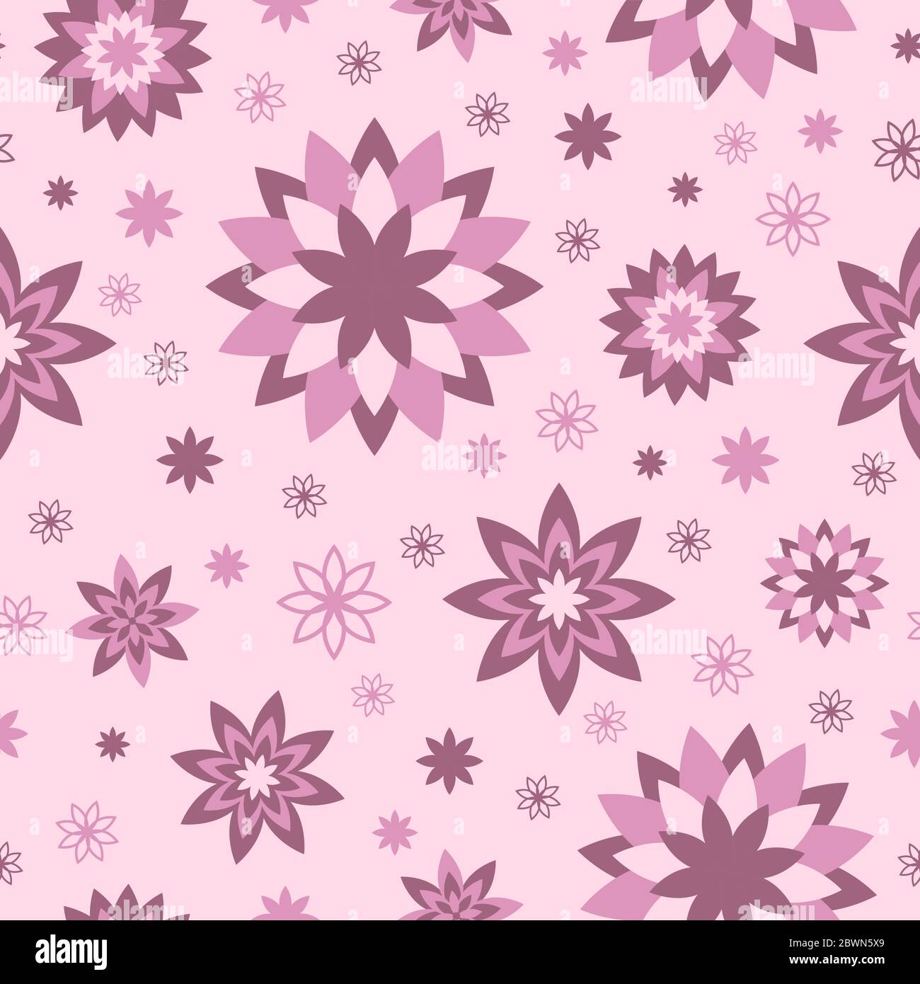 Seamless vector floral pattern in trendy color Stock Vector Image & Art ...