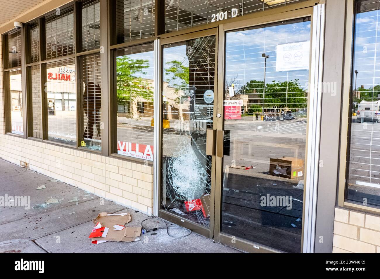 Chicago Riot George Business damage on the southside of Chicago, from riots in that took ...
