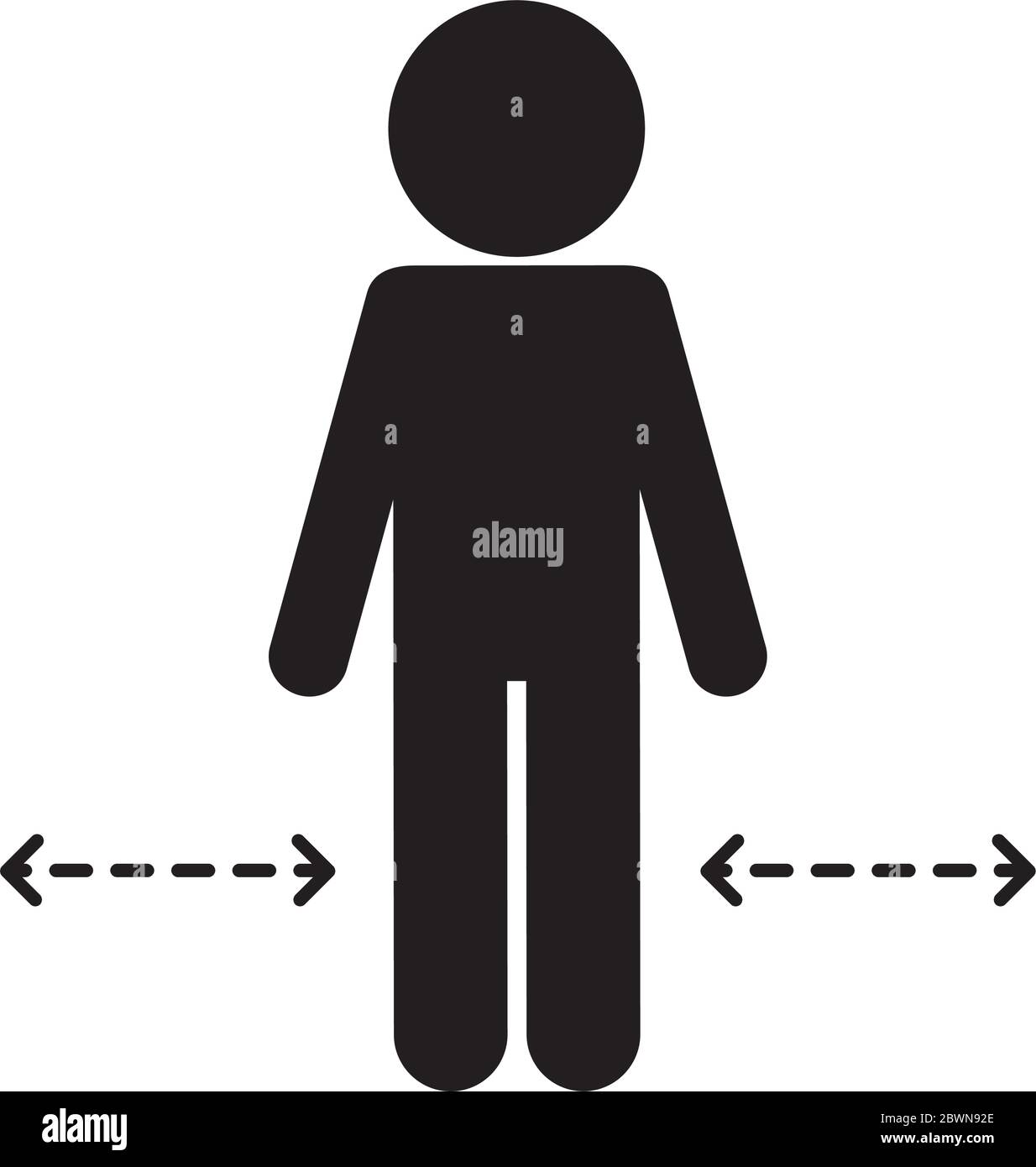 Avatar social distancing silhouette style icon vector design Stock ...