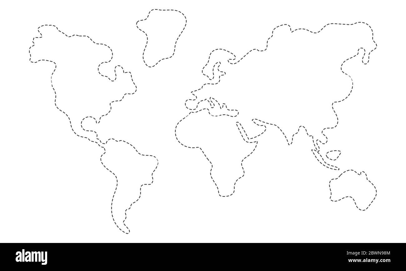 Dotted map of World. Vector illustration. eps10. Stock Vector