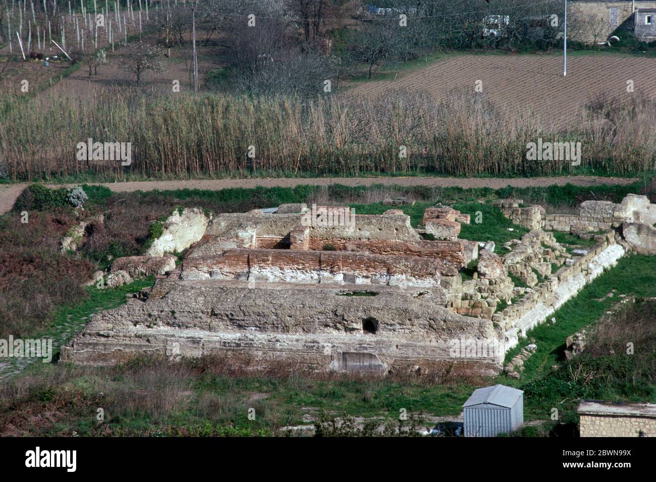 The ancient Greek colony of Cumae in the Metropolitan City of Naples, Campania, Italy pictured Stock Photo