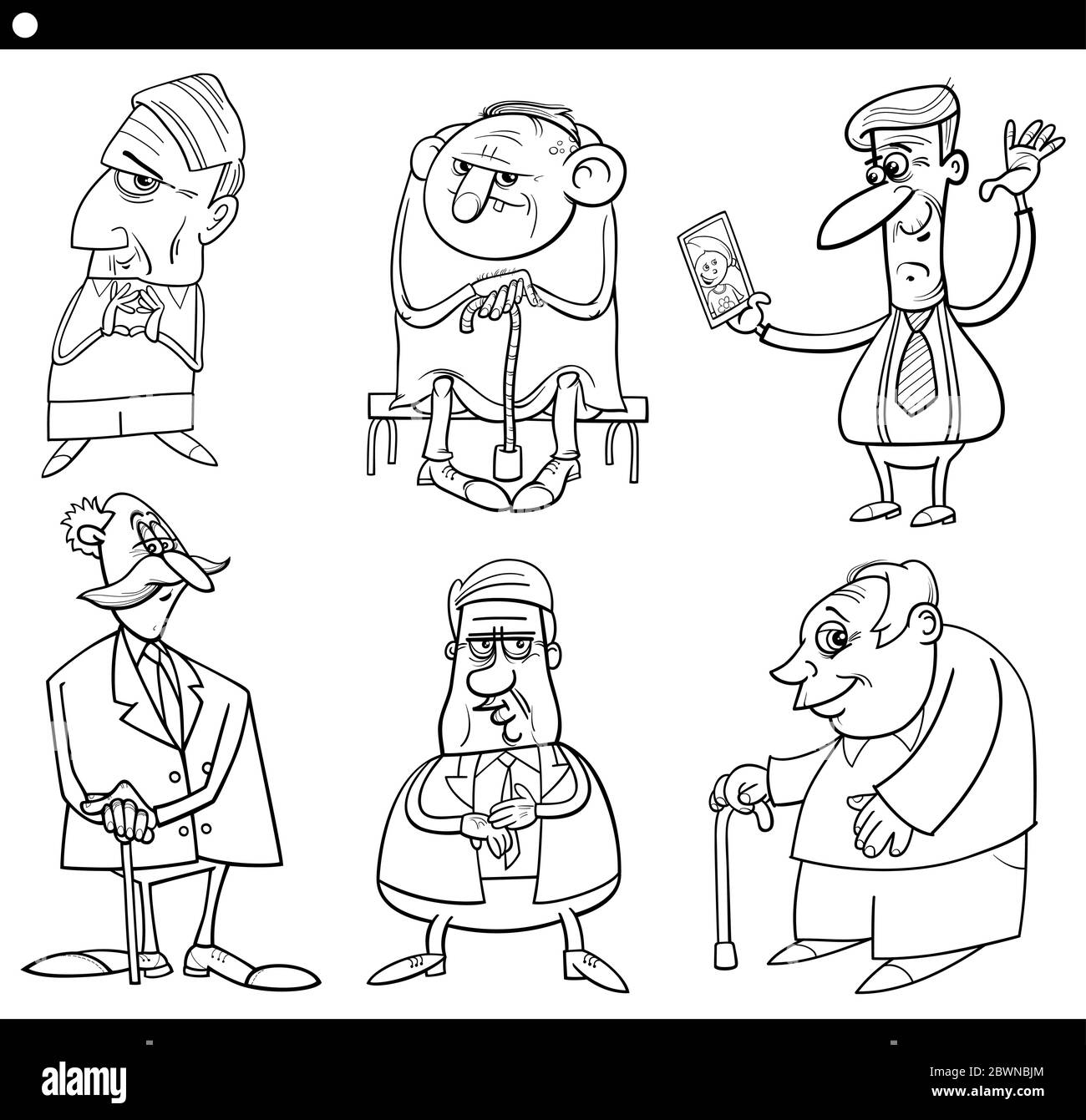 Cartoon Characters Black and White Stock Photos & Images - Alamy