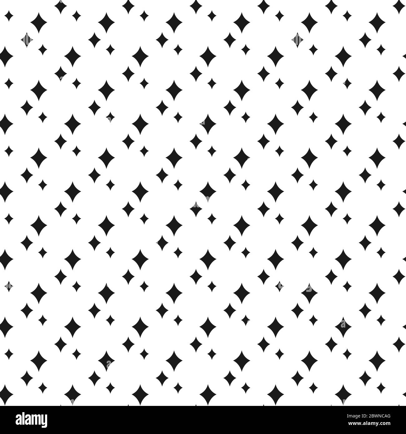 Seamless cute pattern with black stars or sparkles on white background ...