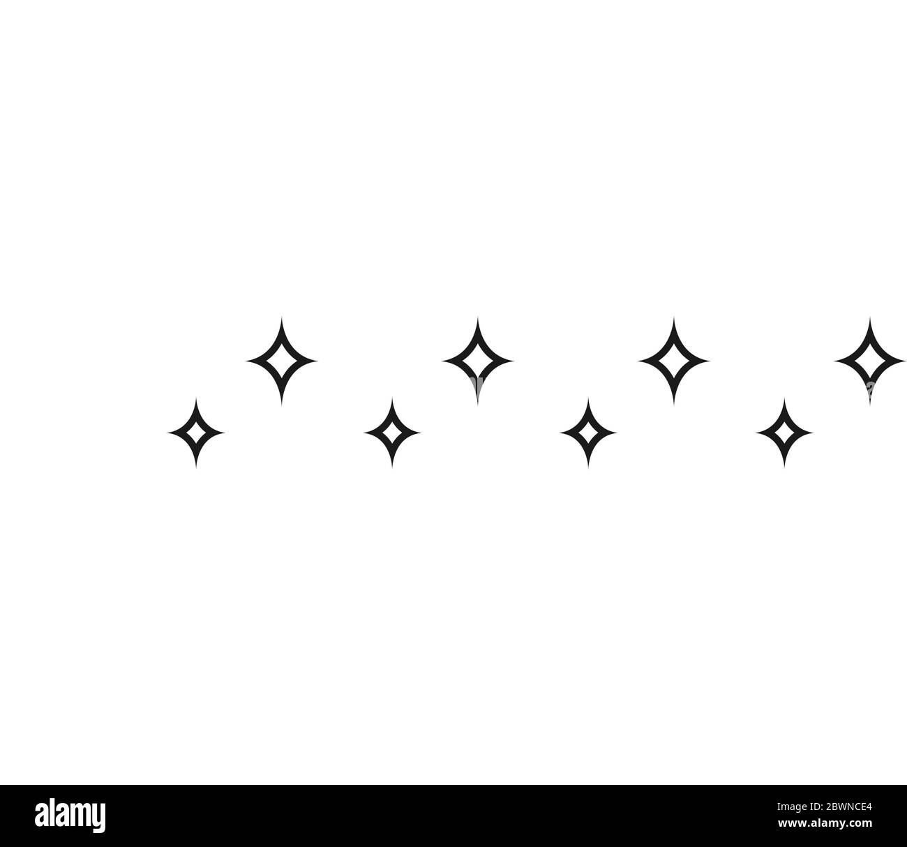 Seamless cute pattern with black stars or sparkles on white background ...