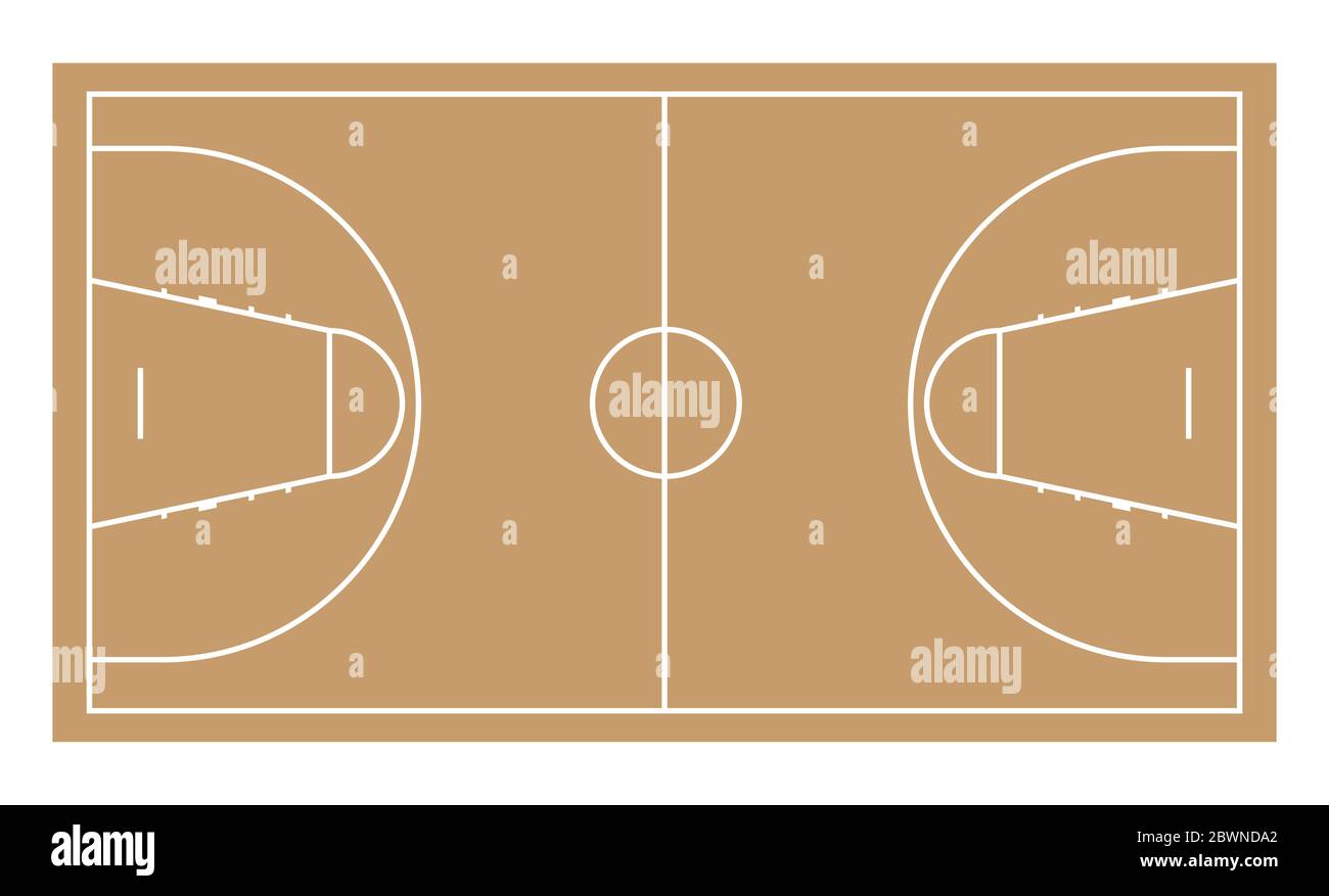 Basketball Court Vector Illustration Flat Style Stock Vector Image
