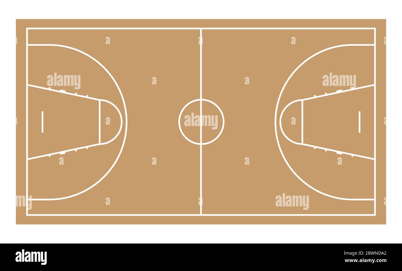 Basketball court. Vector illustration, flat style Stock Vector Image