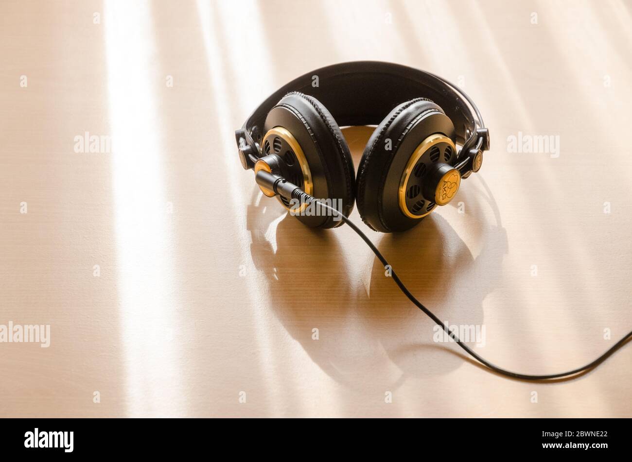 AKG k240 studio hi-fi headphones on 