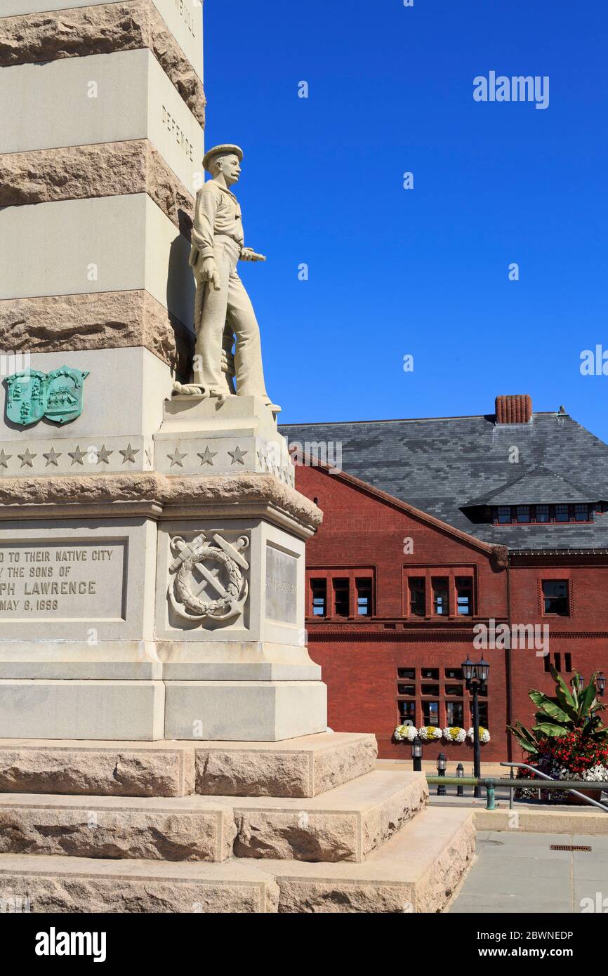Civil War Monument, New London, Connecticut, USA Stock Photo