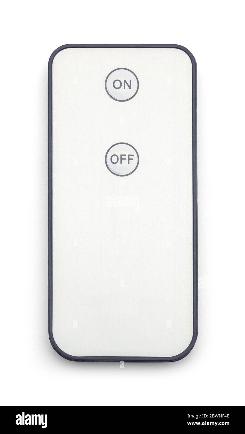 Small On Off Remote Control Isolated on White Background Stock Photo ...