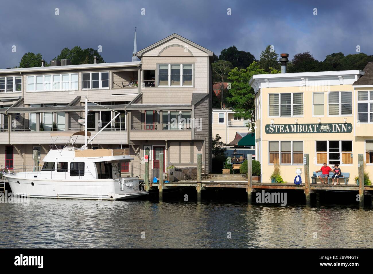 Mystic River Waterfront, Mystic, Connecticut, USA Stock Photo Alamy