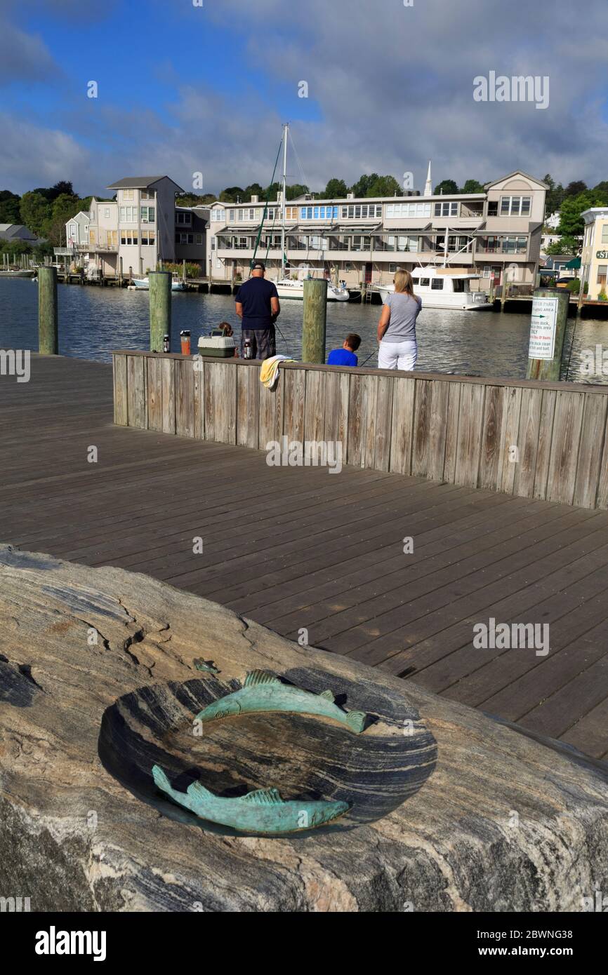 Mystic River Waterfront, Mystic, Connecticut, USA Stock Photo Alamy