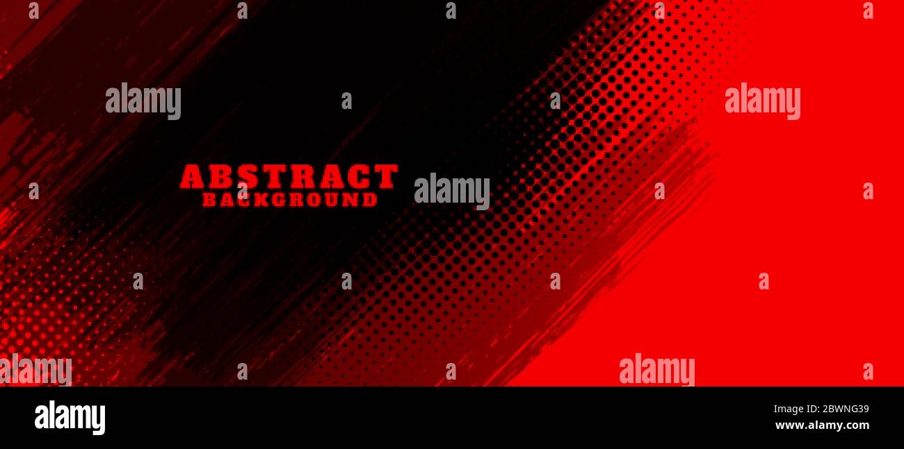 abstract red and black grunge background design Stock Vector Image ...