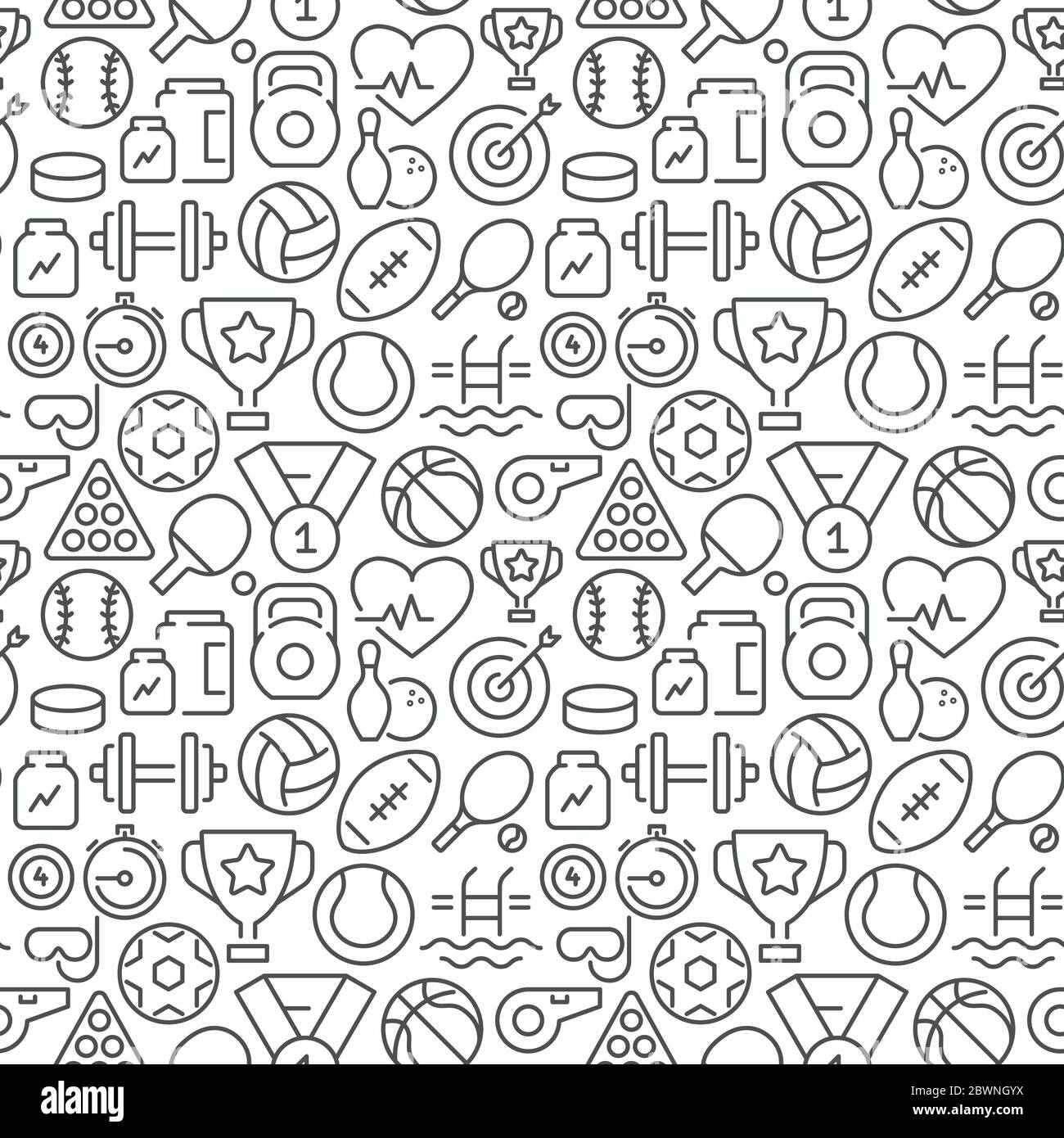 Sport related seamless pattern. Vector eps8 format Stock Vector Image