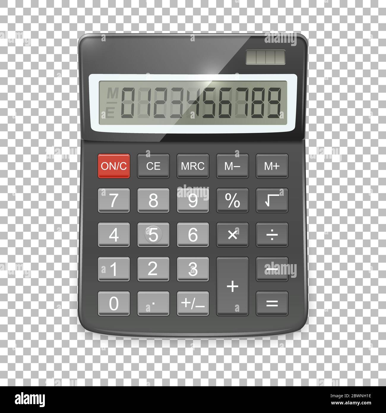 Vector realistic calculator icon isolated on transparent background, design  template in EPS10 Stock Vector Image & Art - Alamy