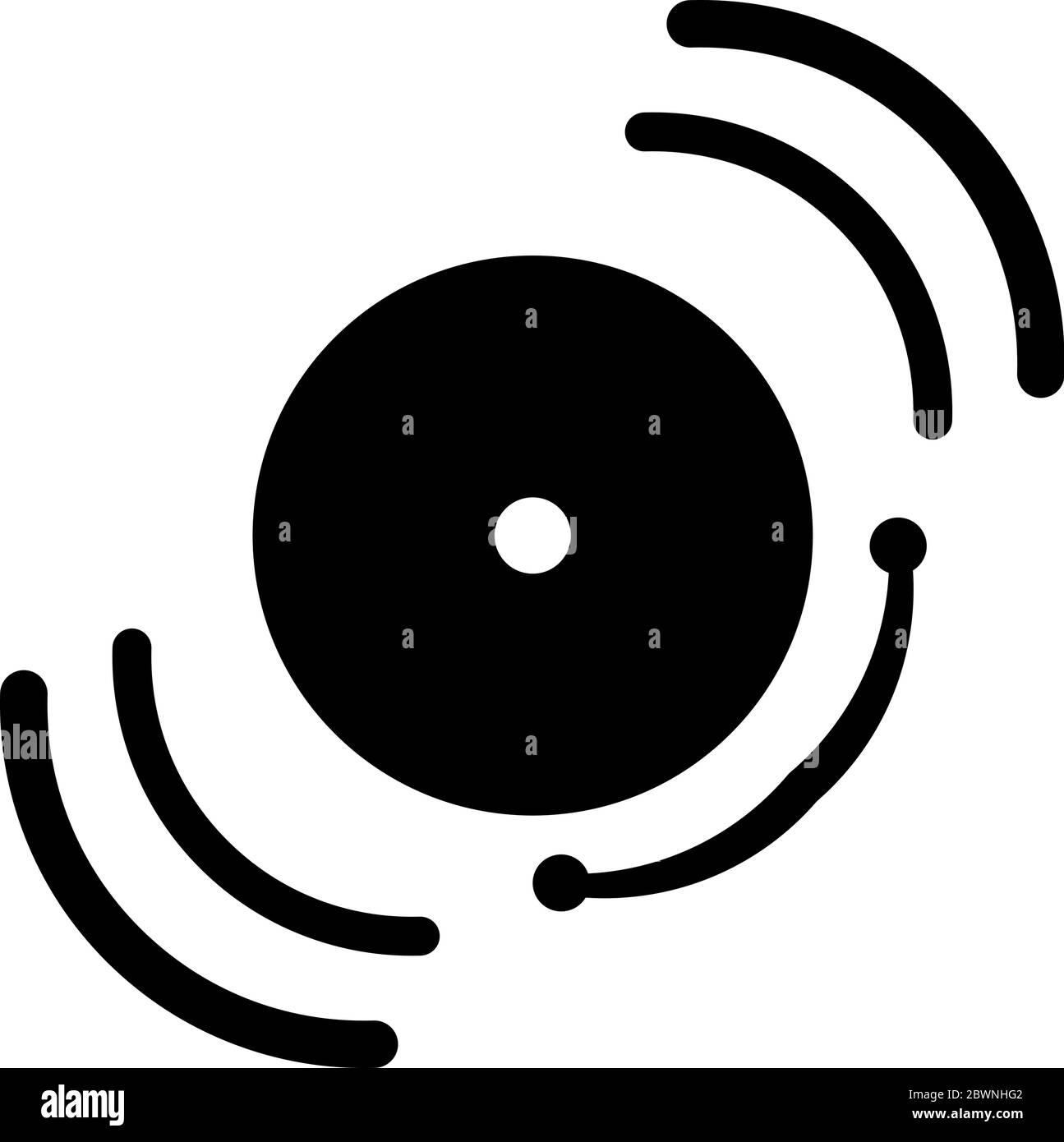 School Bell icon. Simple Flat Vector Illustration sign. Black symbol on ...