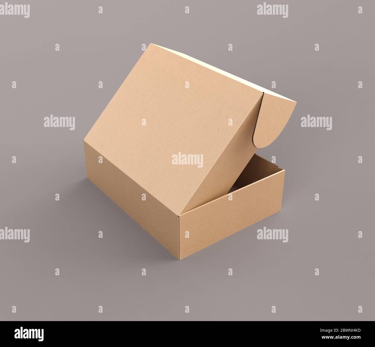 Download Craft Cardboard Package Box Mockup Stock Photo Alamy