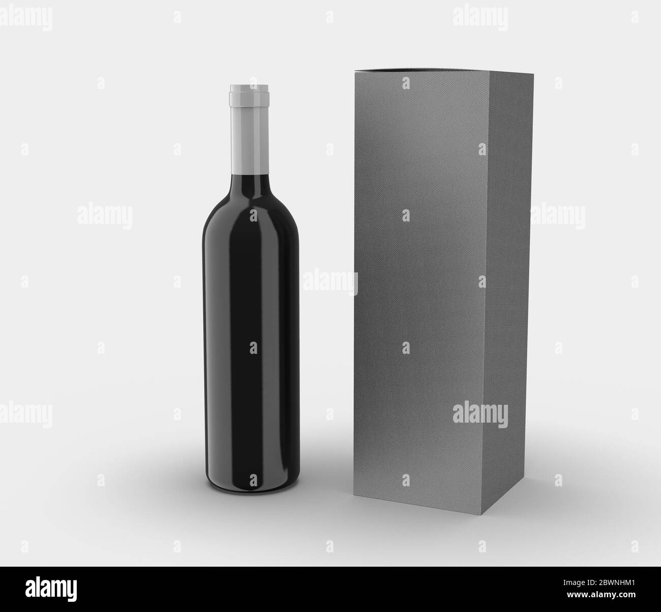 Download Wine Bottle And Box Mockup Stock Photo Alamy