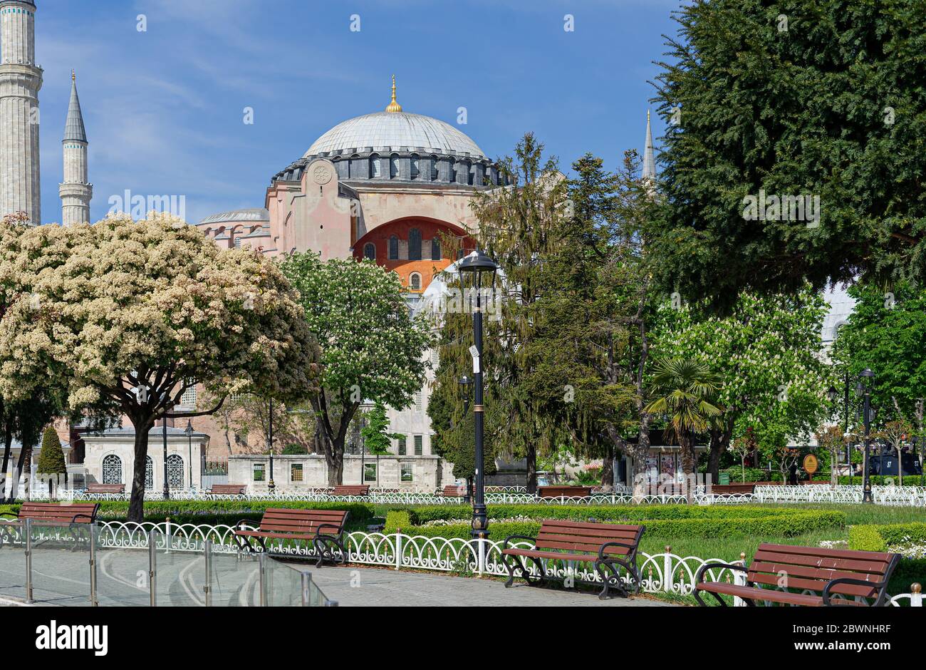 Saint Sophia,Hagia Sophia, Ayasofia historical landmark Istanbul, Turkey Stock Photo
