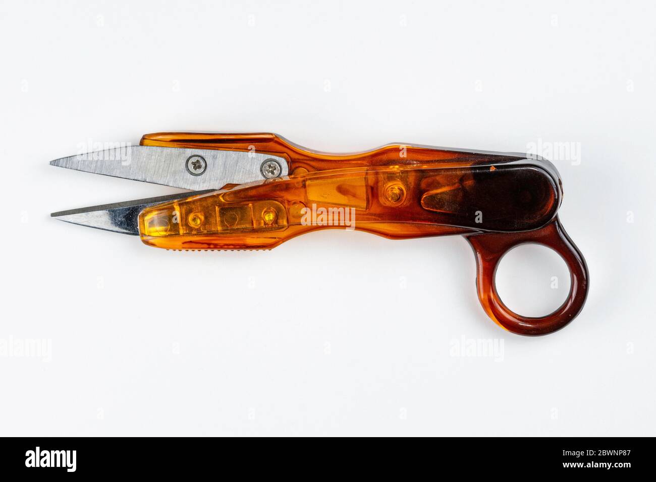 old plastic scissors from the tailor shop Stock Photo