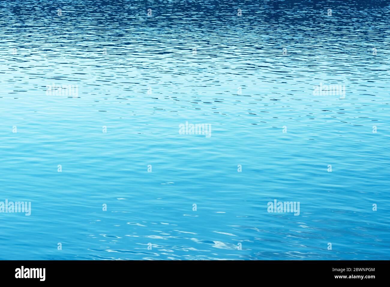 Blue river water surface as abstract background and copy space Stock Photo